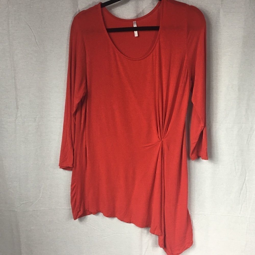 Orange red Large long sleeve Passport teeshirt